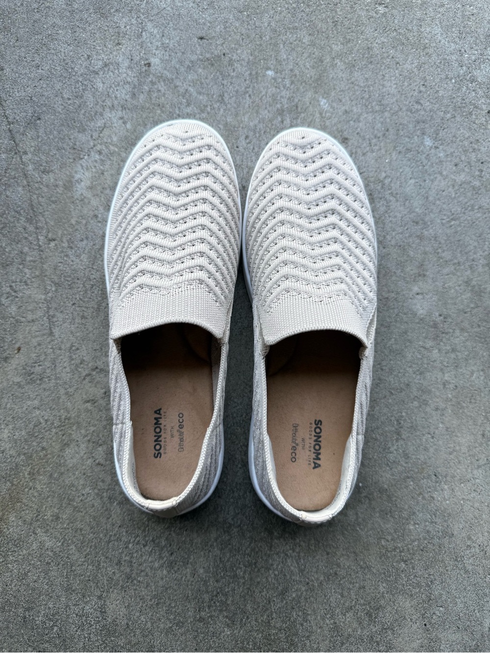 Sonoma Neutral Catahoula Knit Slip-On Sneakers in Cream